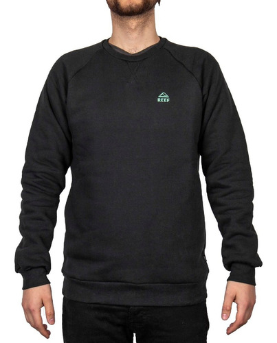 Buzo Hombre Reef Crew Basic Logo Cuello Redondo Urbano