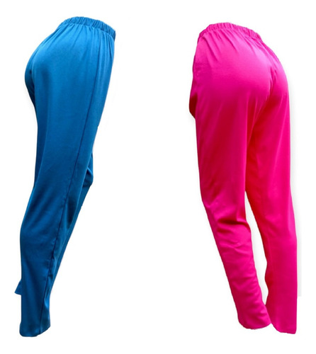 Pack X 2 Pantalones Pijama Amplio Mujer Algodon Babucha