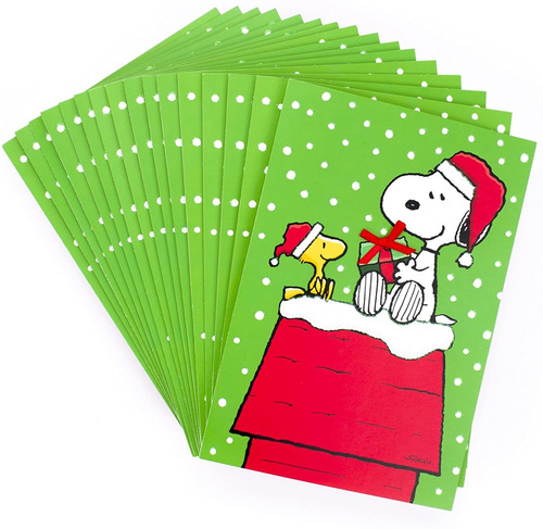 Hallmark Peanuts Boxed Christmas Cards, Snoopy (16 Cards And