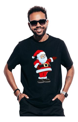 Playera Navideña Santa Claus Alegre Navidad Familia Nieve