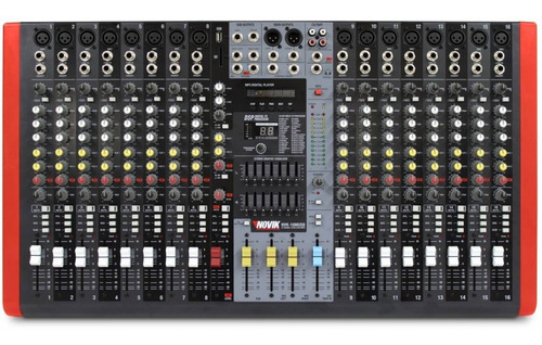 Consola Mixer Novik Nvk 16m Usb 16 Canales Sd Ecualizador