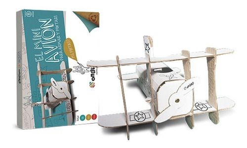 Avión Para Armar Y Pintar + Stickers De Avión + Colores