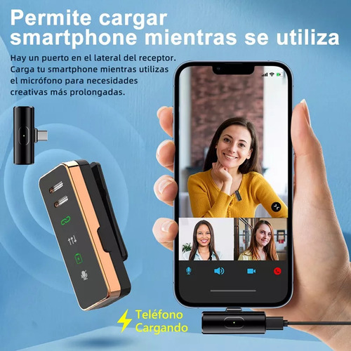 Micrófono Inalámbrico Lavalier Cancelación De Ruido Excepcional De Alta Duración Para Android 2 Unidades Hocosit S18