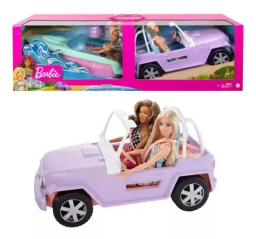 Carro e lancha da Barbie