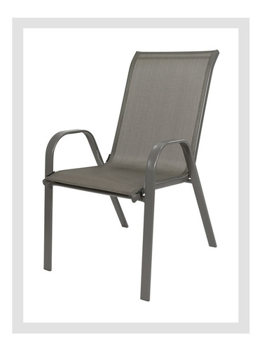 Imagen 3 de 10 de Juego De Jardin Sillas Sillones Mesa 5 Piezas Gris
