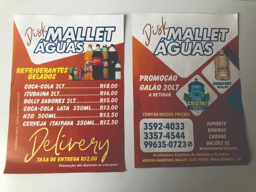 2500 Panfletos 90g Folder/flyers 10x14cm 4x4 Arte Grátis