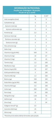 Colágeno Hidrolisado 2 Em 1 Verisol + Q10 (30 Sachês De 5g) Frutas Vermelhas
