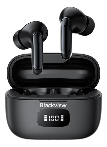 Auriculares Inalámbricos Blackview Airbuds8 Bluetooth Nc Color Negro Color de la luz Azul