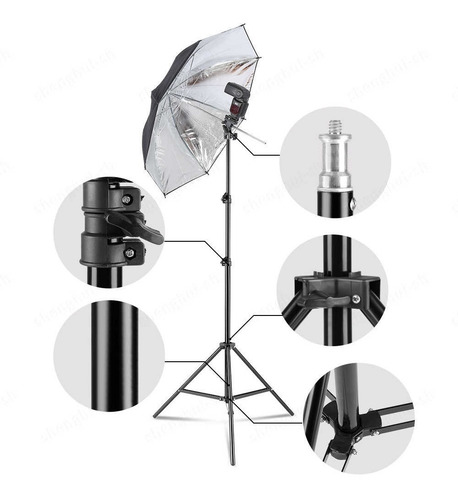 Kit Foto Profesional Paragua Led Iluminación De Estudio