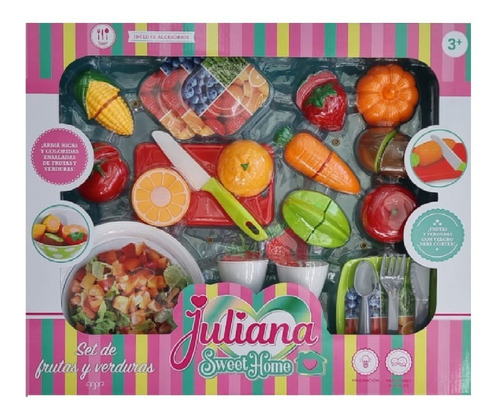 Juliana Set Frutas Y Verduras + Accesorios Cocina 32 Piezas 