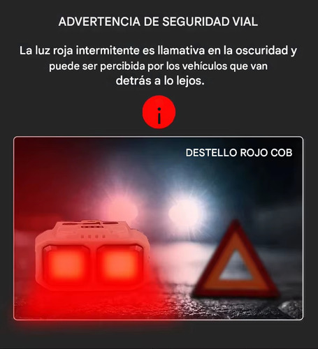Lampara Linterna Frontal Potente Cob Recargable Luz Cabeza