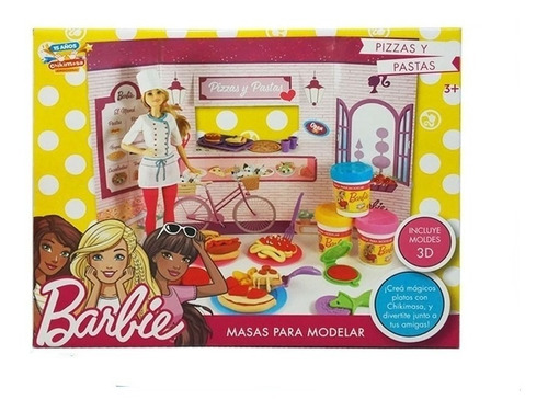 Imagen 1 de 4 de Barbie Masa Para Modelar Pizzas Y Pastas Chikimasa