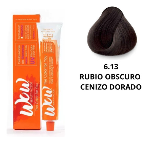 Tinte Para Cabello Wow Con Aceite De Manzana Tono:6.13 90gr