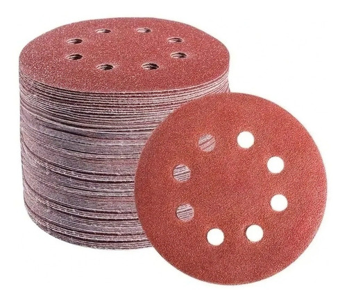 Imagen 2 de 9 de Disco Lija Lijadora Roto Orbital Grano 80 Velcro Barovo X 50
