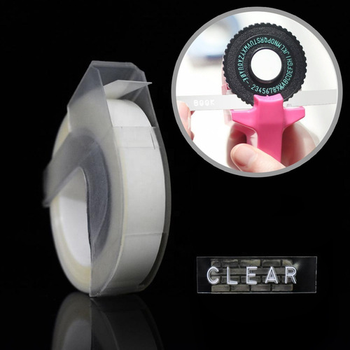 Cinta Para Rotuladora Label Maker 3d Etiqueta Autoadhesiva Color Transparente