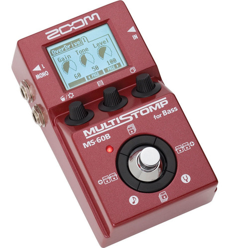 Zoom Ms-60b - Pedal Multiefeitos Para Baixo V. 2.0 C/ Nf