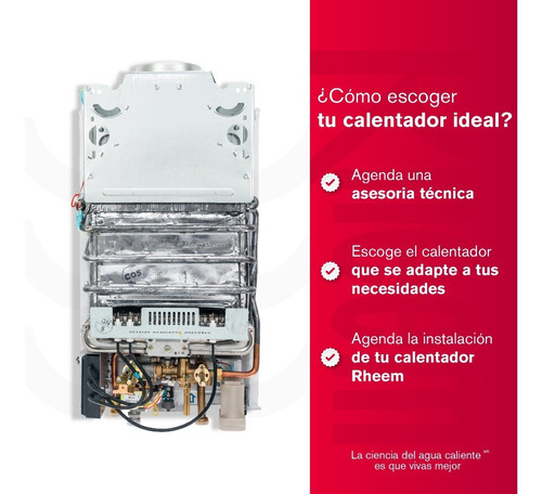 Calentador De Agua 8lt Gas Natural Tiro Natural Rheem Color Blanco Tipo de gas GN