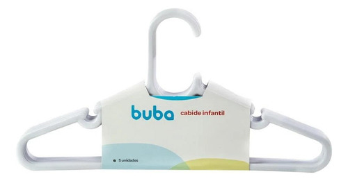 Cabide Infantil Kit Com 5 Unidades Branco 14190 Buba