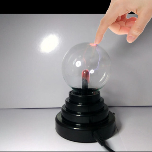 Abajur Luminaria Globo Plasma Bola Cristal Mesa Touch Magica