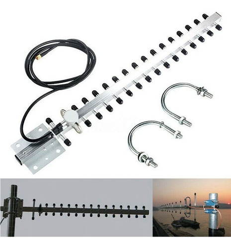 Antena Wireless Direcional 25dbi 4g Fêmea 2.4 Ghz