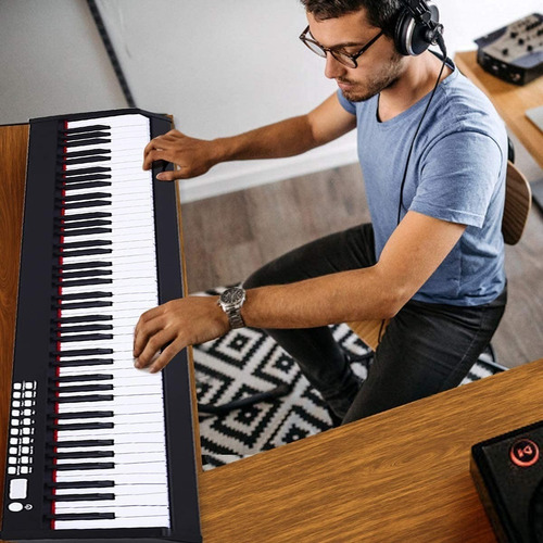 Teclado Piano Electrico Digital 88 Teclas Midi + Funda Calid Color Negro