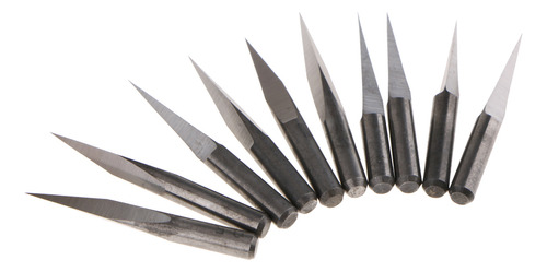 10 Piezas 3.175 Mm De Acero De Tungsteno Grabado 10 Grados
