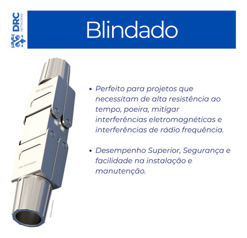Gigabit Pro Emenda Rj45 Cat.6a 10gbps Blindada 23awg