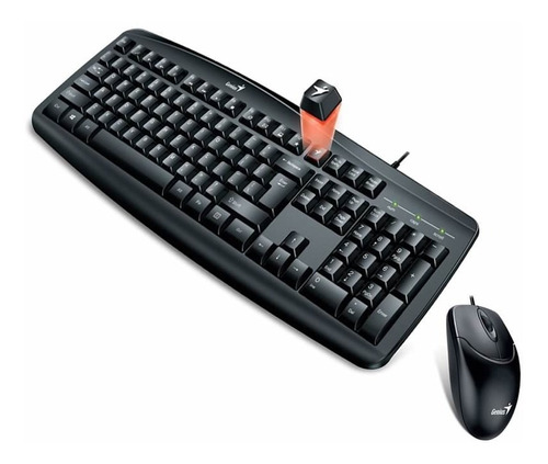 Combo Teclado Y Mouse Ergonómico Genius Km-200 Conexión Usb