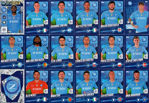 Champions League 2024 Topps - Equipo Ssc Napoli