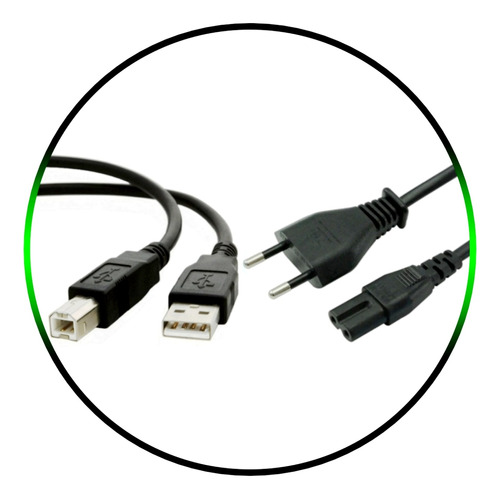 Conjunto De Cabos Para Hp 3835 _ ( Energia + Usb 2.0 )