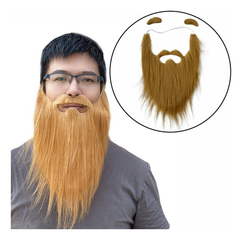 Conjunto De Barba Y Cejas Falsas Disfraz Barbas Falsas Para