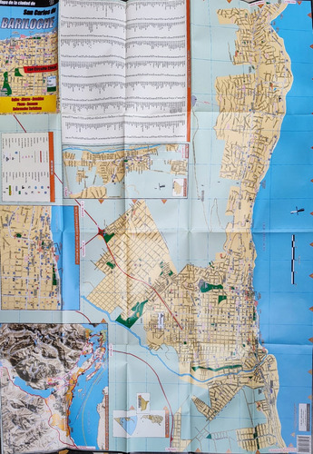 Mapa Ciudad De Bariloche Calles Av Plazas Ref. Turísticas