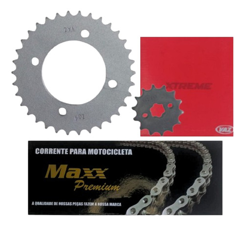 Kit Relação Biz 125 Vaz Aço 1045 Sem Retentor 0009 Maxx 428h