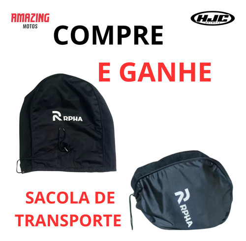 Capacete Moto Preto Fosco Visor Fume E Pinlock Brinde Hjc