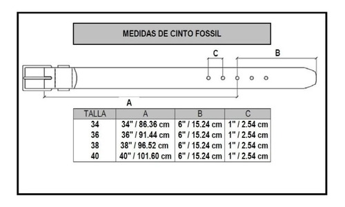 Imagen 7 de 8 de Cinto Fossil Caballero De Cuero