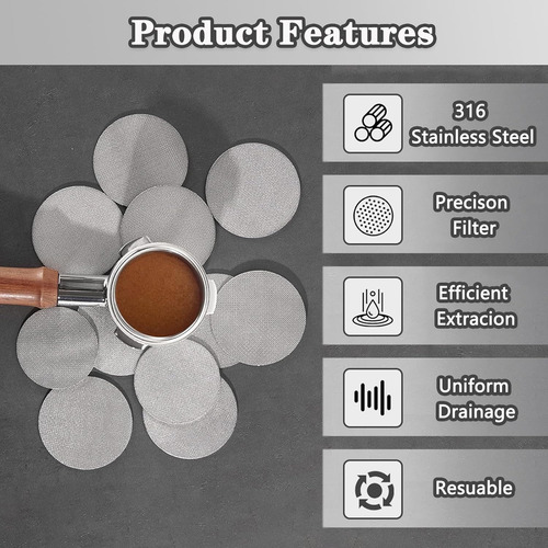 Filtro De Café De 2.008 Pulgadas De Malla Para Portafilter R