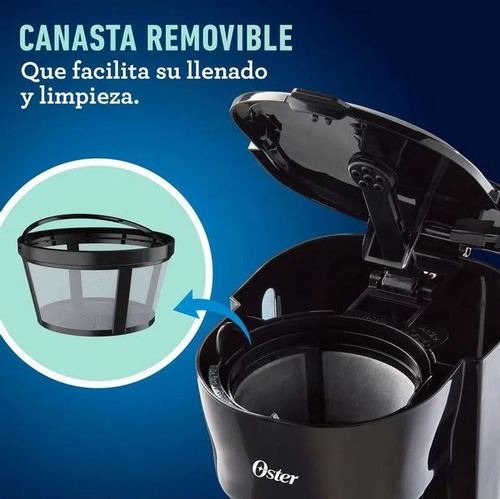 Cafetera Goteo Oster Automática 12 Tazas Filtro Permamente