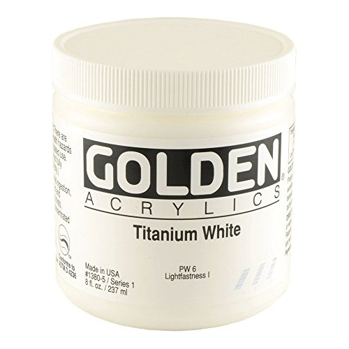 8 Oz Heavy Acrylic Body Color Paint Color: Titanium Whi...