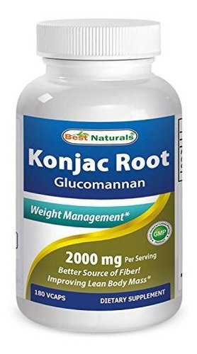 Best Naturals Konjac Root 2000 mg, 180 count