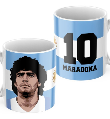 Taza Cerámica Diego Maradona 10. Regalo Excelente Calidad