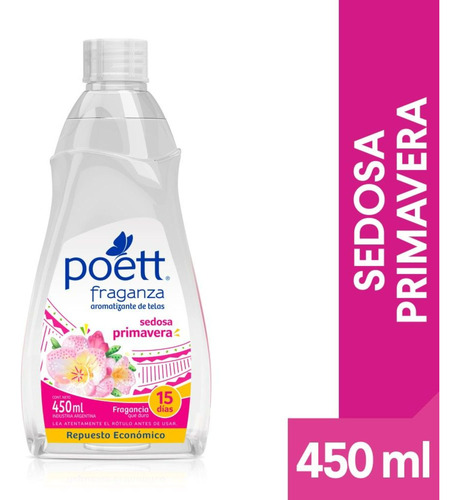 Aromatizante De Telas Poett Sedosa Primavera Repuesto 450 Ml