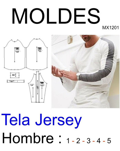 Moldes Para Remera Manga Ranglan De Hombre Tela Jersey