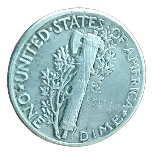 Antigua Moneda De Plata One Dime Usa 1944 Km# 140 #2