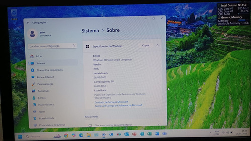Notebook Acer Es1-531 Intel 4gb Ram Ssd 15.6 Preto (Usado)