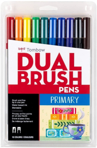 Plumones Tombow Doble Punta Colores Primarios Premium 