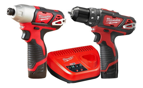 Kit Taladro Percutor Atornillador Impacto Milwaukee 2497 12v