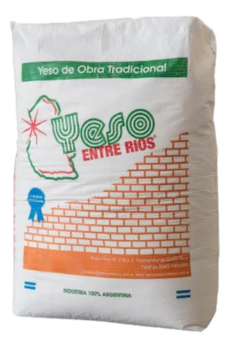 Yeso De Obra Tradicional Cs Entre Rios Bolsa X30 Kg