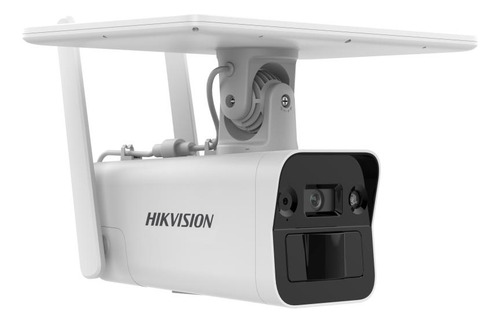 Camara Hikvision Ip Panel Solar + Bateria 4g 2k 4mp Audio Color Blanco
