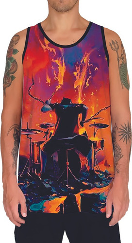 Camiseta Regata Bateria Baterista Baqueta Musica Som 8