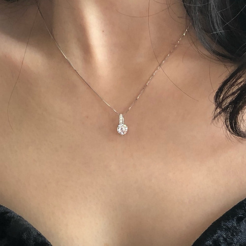 Collar De Diamantes De Plata Collares De Moda Para Mujer
